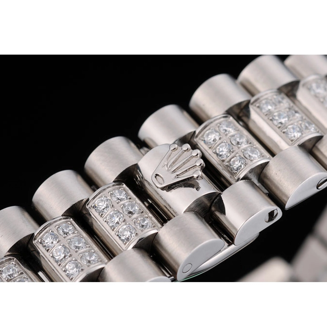 Aaa replica watch DayDate Plated Stainless Dial Steel Plated Bracelet Rolex Diamond 41986 Diamond 0526